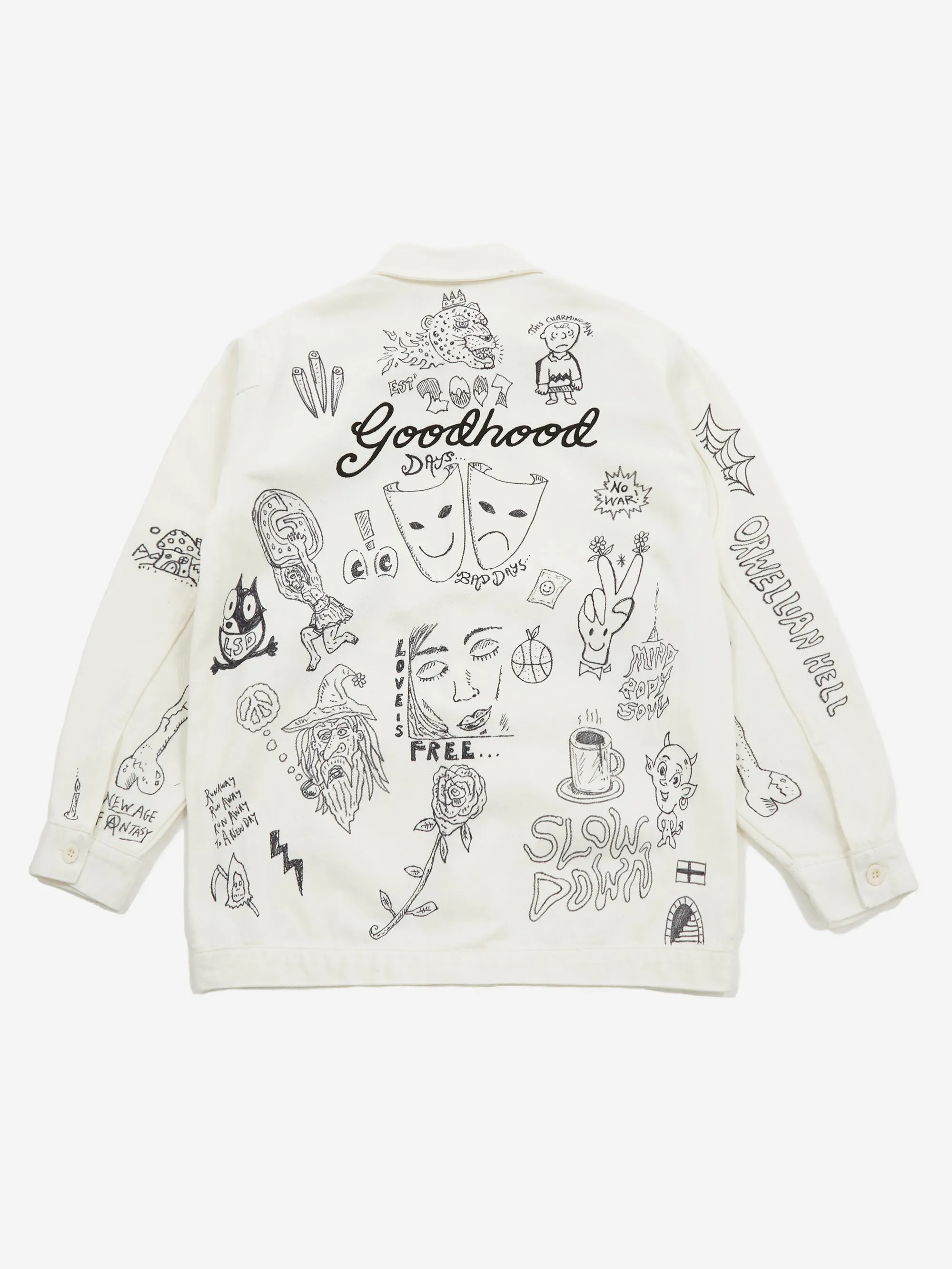 Goodhood x Rebel Yuth Hand Customised Store Worker Jacket - Medium No 1