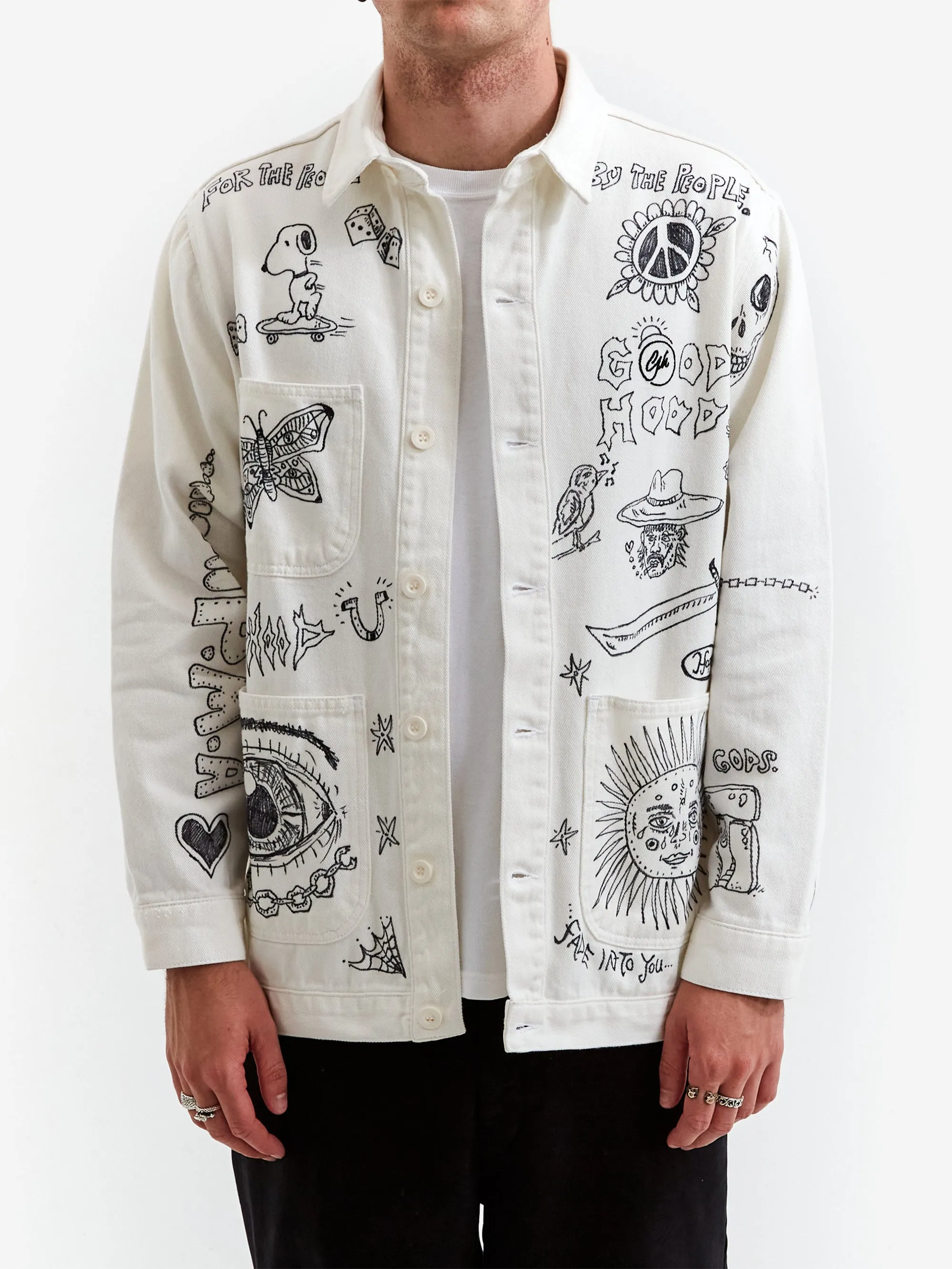Goodhood x Rebel Yuth Hand Customised Store Worker Jacket - Medium No 1