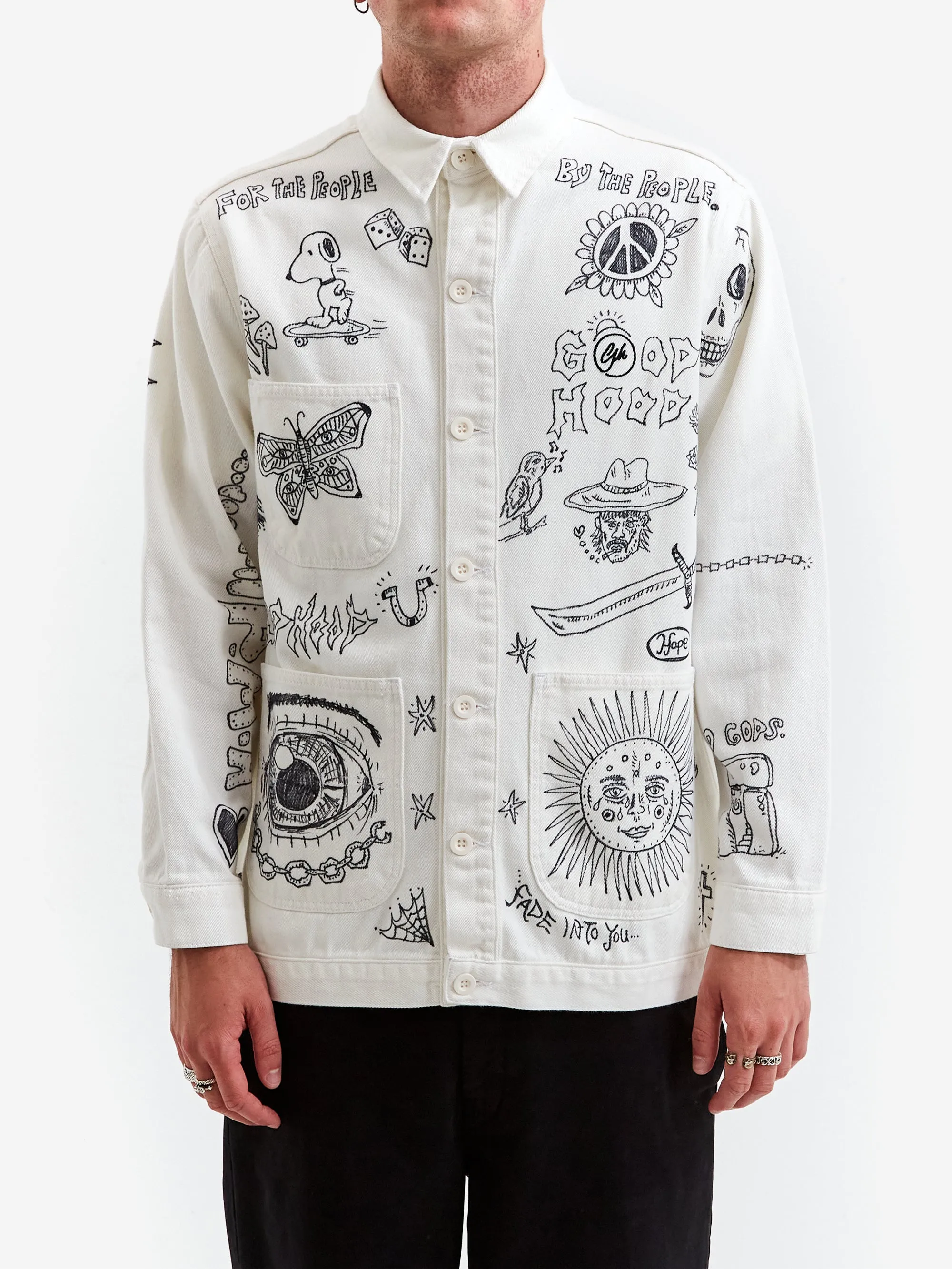 Goodhood x Rebel Yuth Hand Customised Store Worker Jacket - Medium No 1