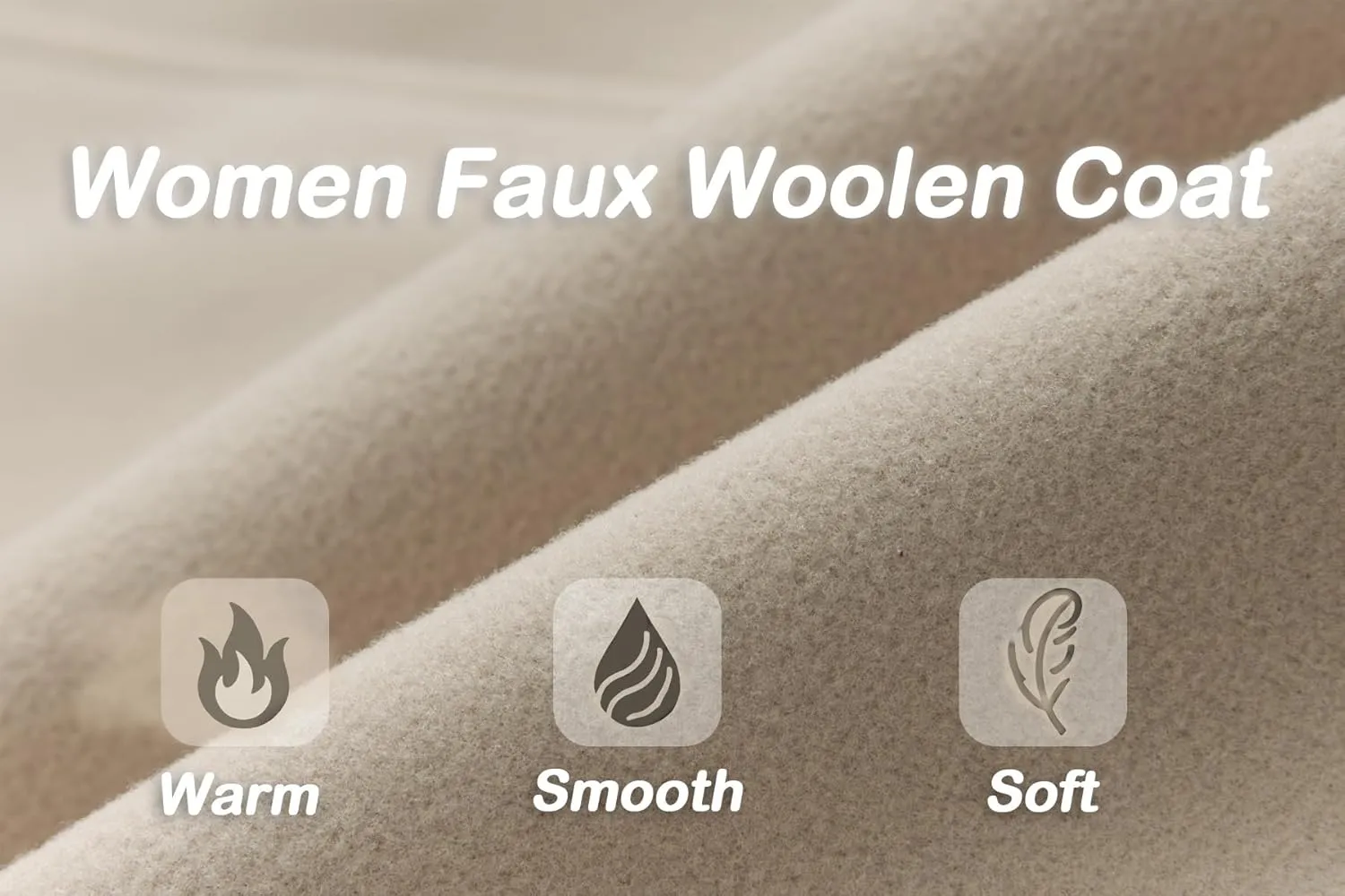 GRAN ORIENTE Long Trench Woolen Peacoat Womens Dress Coat,Winter Warm Double Breasted Pea Coats 2024