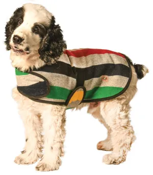 Grey Stripe Dog Blanket Coat