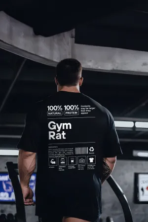 Gym Rat - Black - Oversized T Shirt