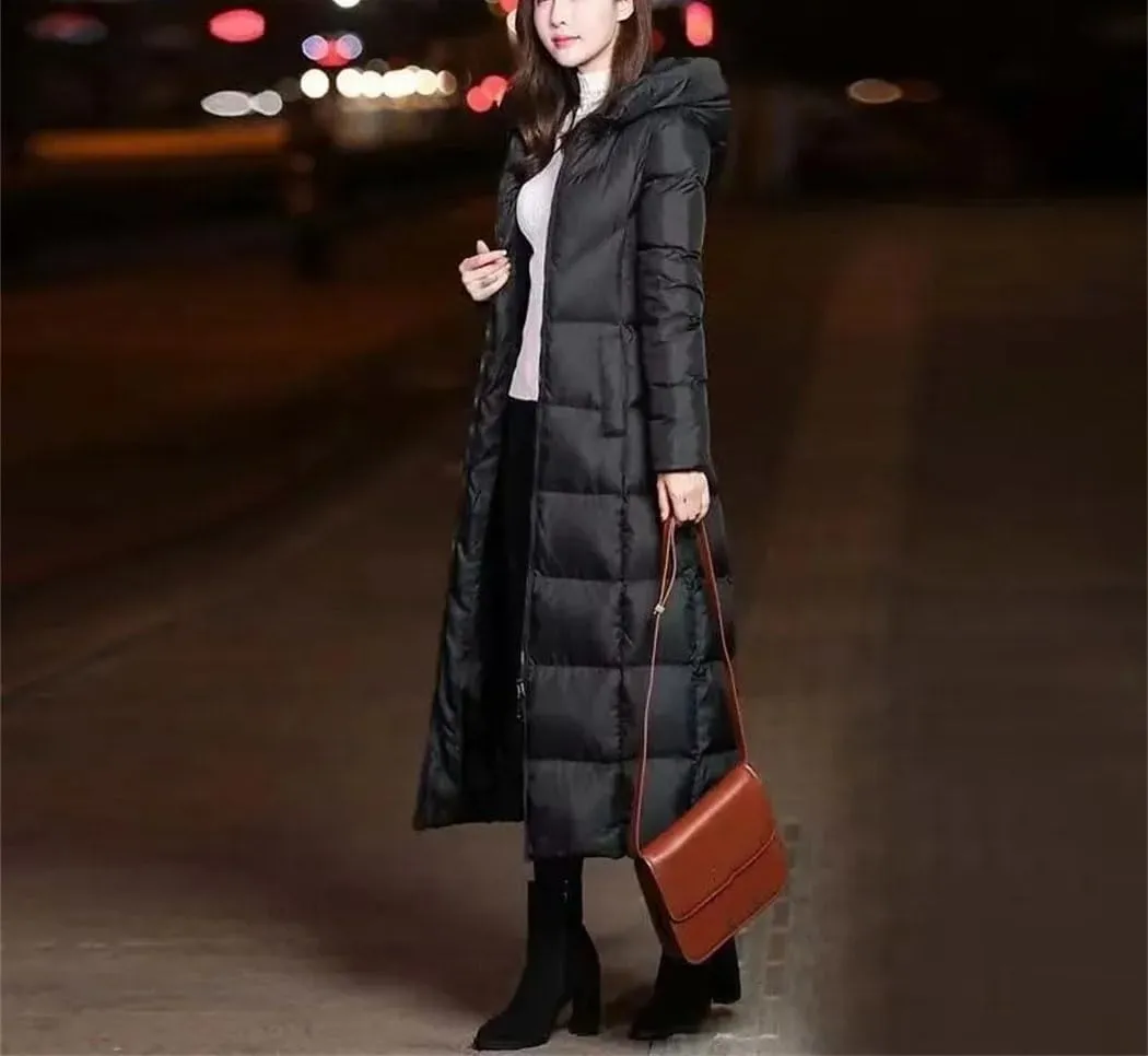 Haitpant Women's Winter Cold Coats Long Parkas Warm Down Basic Jacket Cotton Padded Outwear Hooded Windproof Overcoat