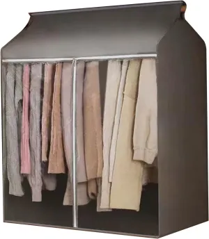 Hanging Garment Bag, garmet Bags with Metal Zipper, Transparent Window, Suitable for Coats, Jackets, Shirts(Gray,60x50x90cm x20x35in)