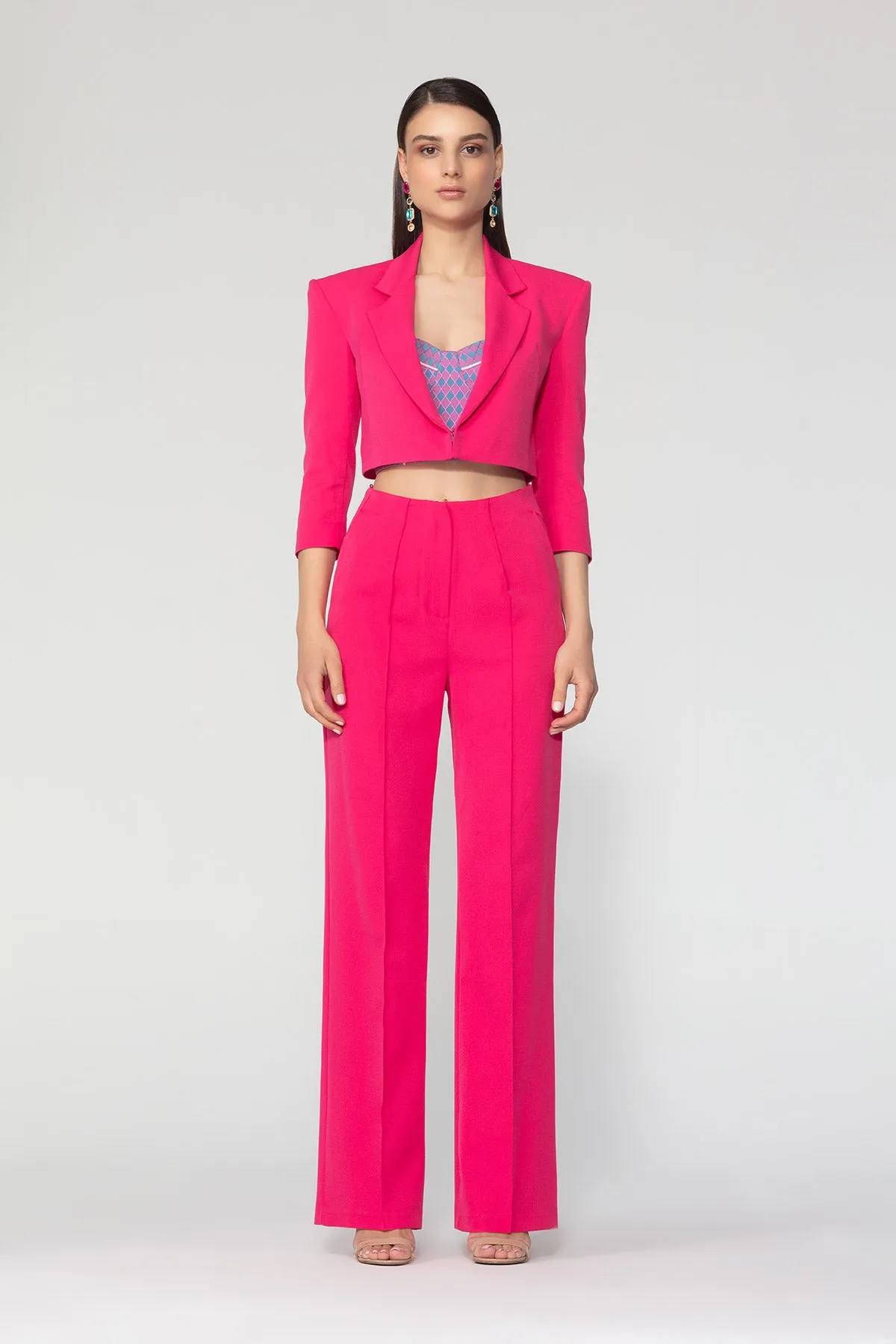 High Waist Trousers With Pocket