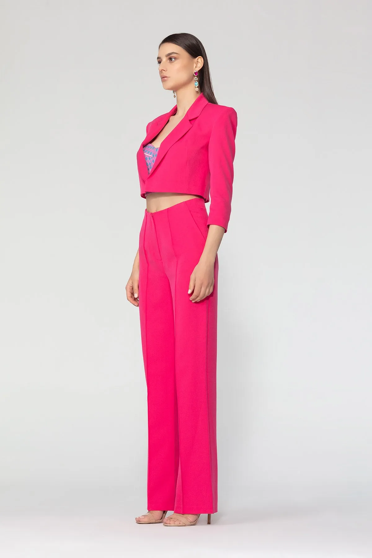 High Waist Trousers With Pocket