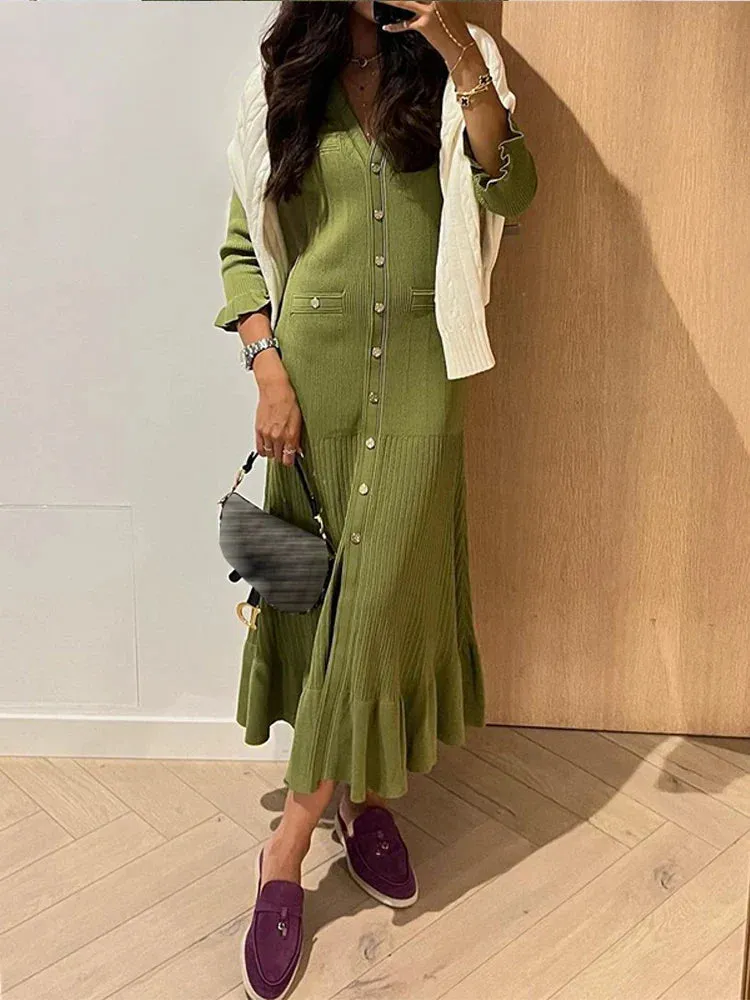 Hillary - Elegant fine knitted dress