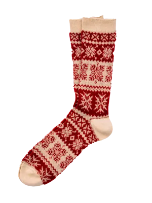 Holiday Snowflake Socks