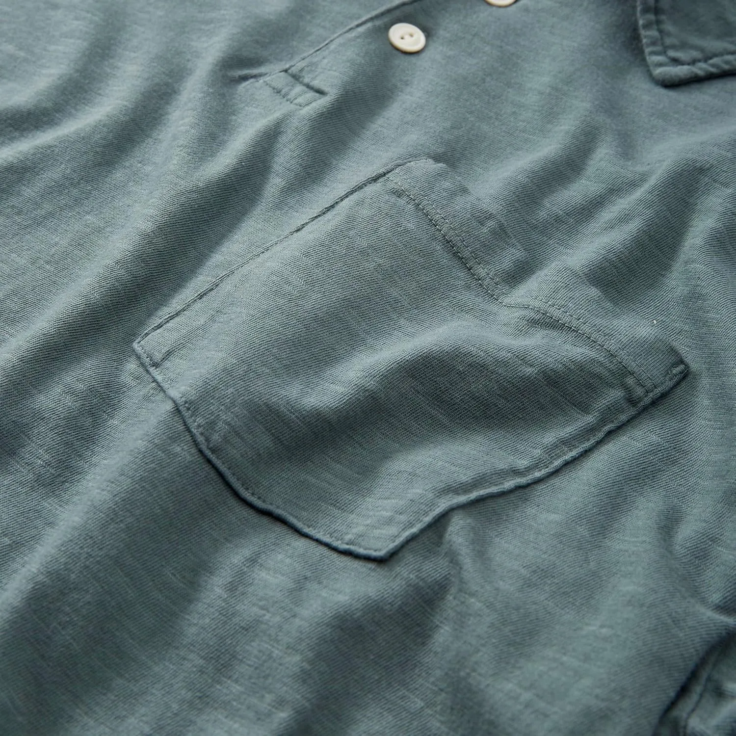 Huckberry Flint & Tinder The Vintage Slub Polo Shirt, Soft and Durable Polo Shirt with Chest Pocket - Made in The USA