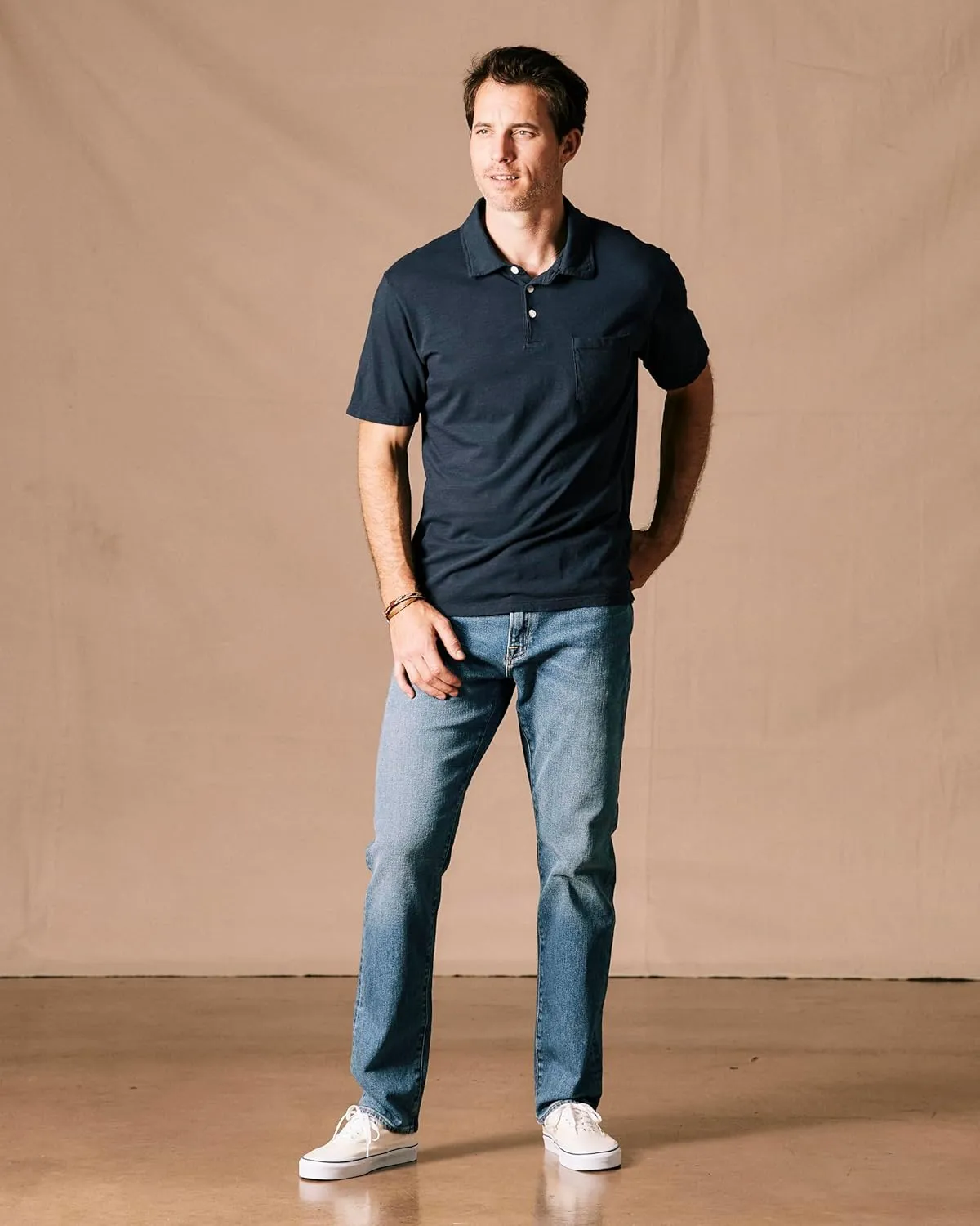 Huckberry Flint & Tinder The Vintage Slub Polo Shirt, Soft and Durable Polo Shirt with Chest Pocket - Made in The USA