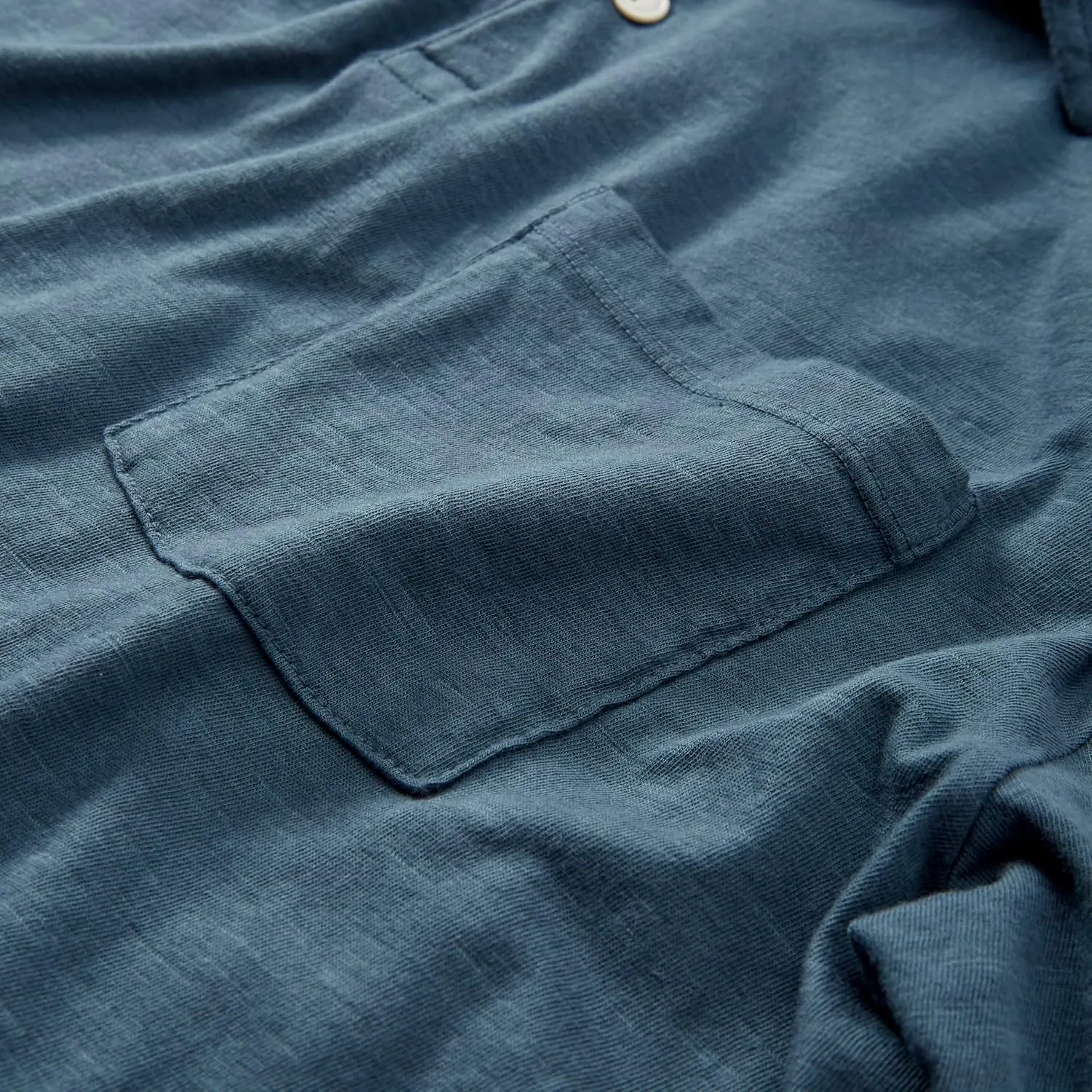 Huckberry Flint & Tinder The Vintage Slub Polo Shirt, Soft and Durable Polo Shirt with Chest Pocket - Made in The USA