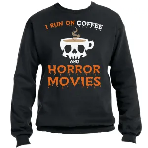 I Run on Coffee Unisex Halloween Sweater – Cozy Fit, Fun & Festive Vibes