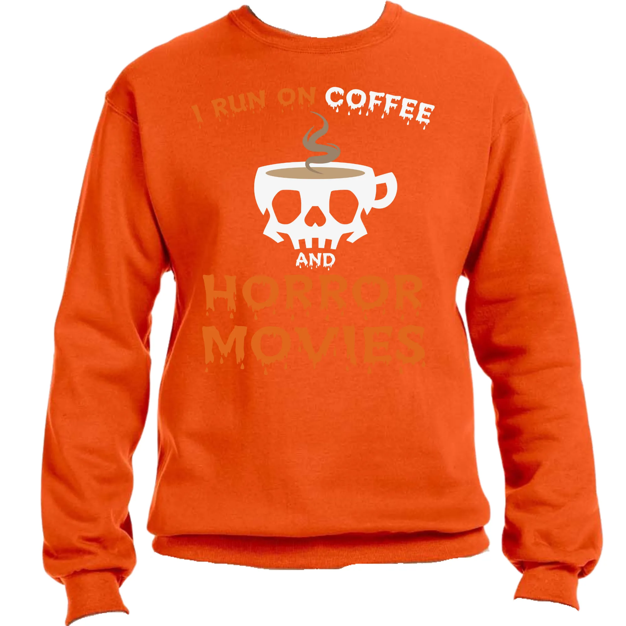 I Run on Coffee Unisex Halloween Sweater – Cozy Fit, Fun & Festive Vibes