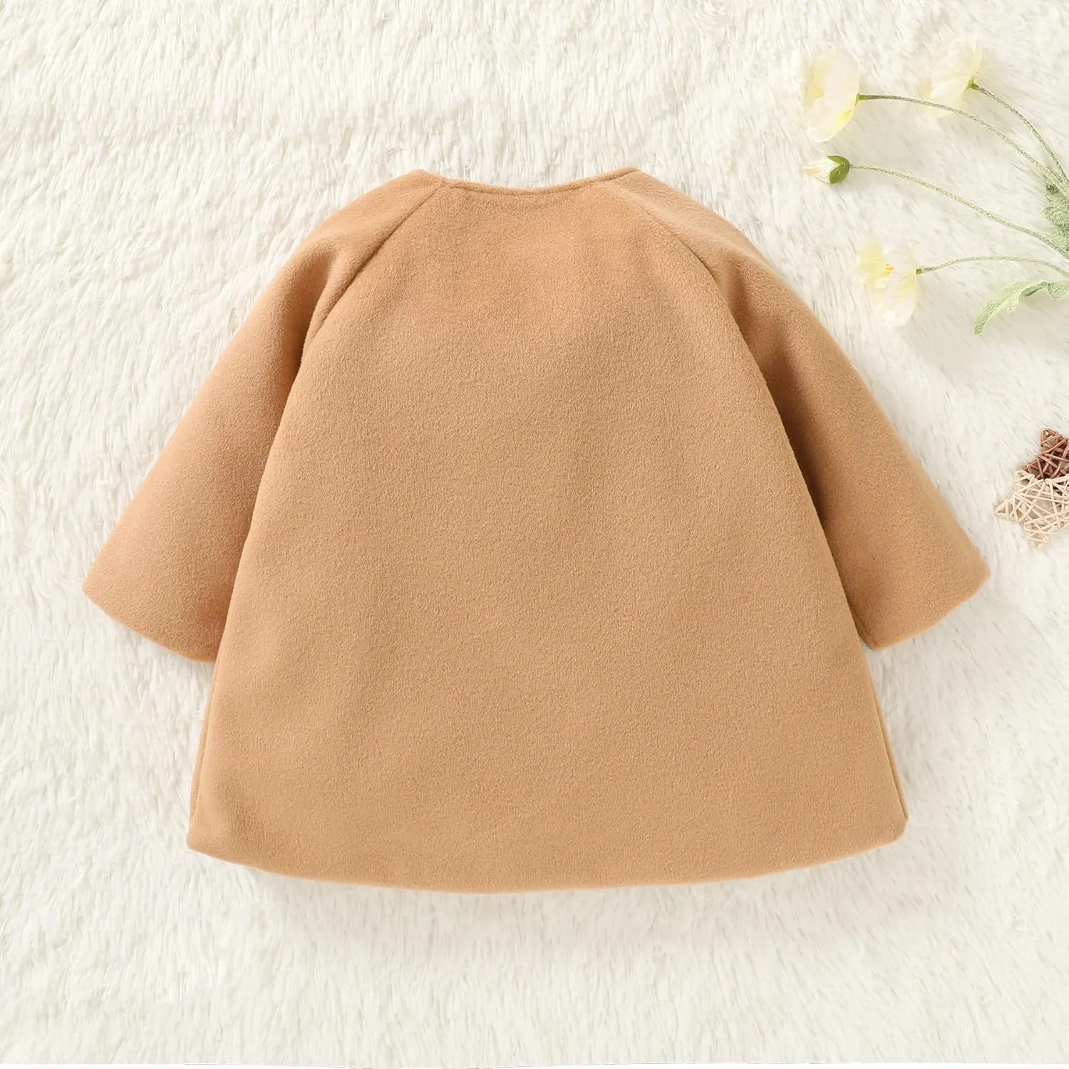 JEELLIGULAR Toddler Baby Girl Coats Kids Cloak Button Warm Thick Jacket Clothes Baby Fall Winter Outwear Clothes Set