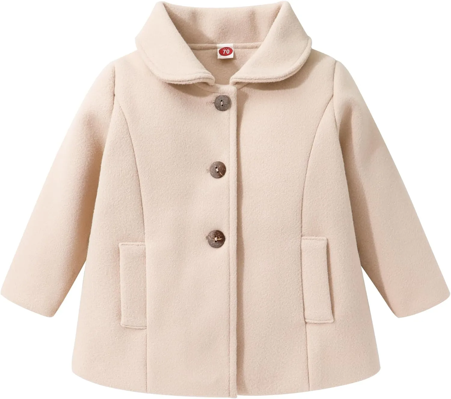 JEELLIGULAR Toddler Baby Girl Coats Kids Cloak Button Warm Thick Jacket Clothes Baby Fall Winter Outwear Clothes Set