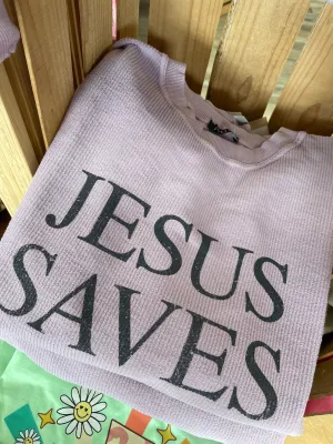 Jesus Saves Graphic Sweatshirt
