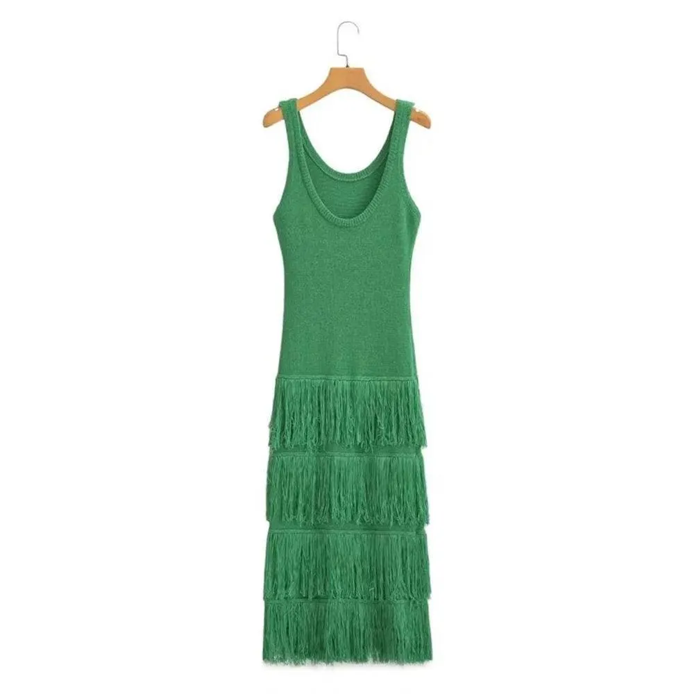 Kate Fringe Detail Knitted Dress