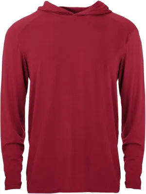 KICKEE Mens Long Sleeve Hooded Tee, Ultra Soft Bamboo Viscose, All-Day Comfy Hoodie T-Shirt