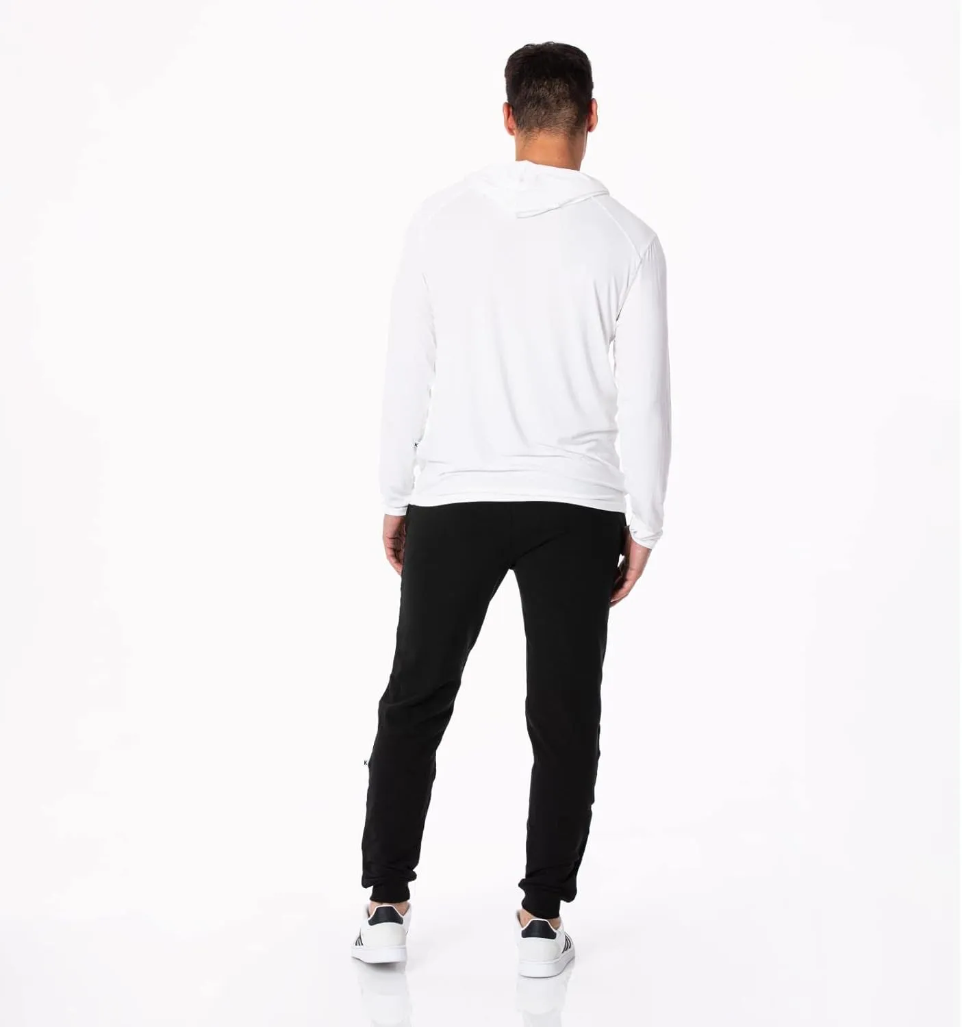 KICKEE Mens Long Sleeve Hooded Tee, Ultra Soft Bamboo Viscose, All-Day Comfy Hoodie T-Shirt