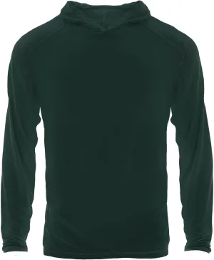 KICKEE Mens Long Sleeve Hooded Tee, Ultra Soft Bamboo Viscose, All-Day Comfy Hoodie T-Shirt