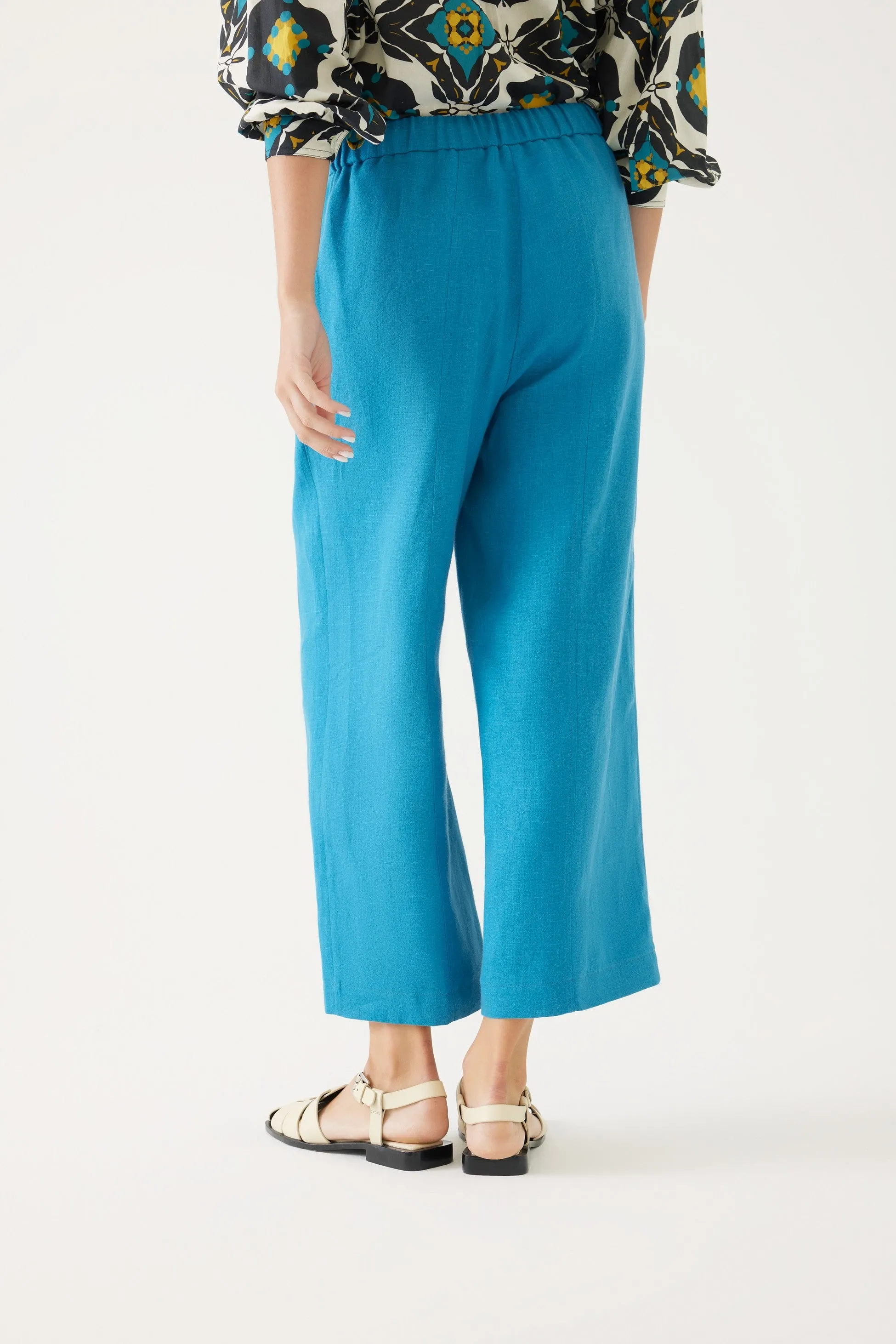 Lace-up Detailed Petroleum Trousers
