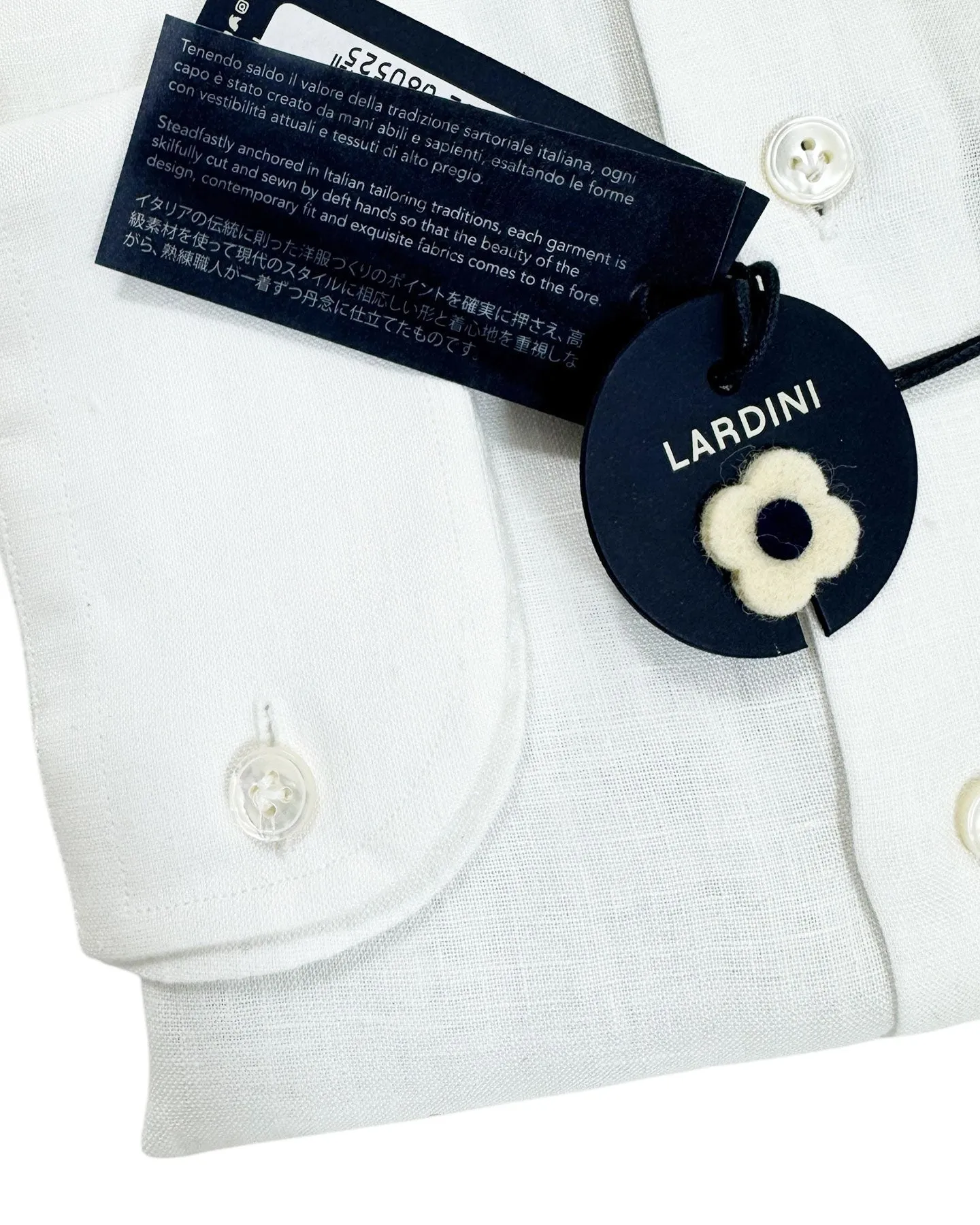 Lardini Linen Shirt White 41 - 16