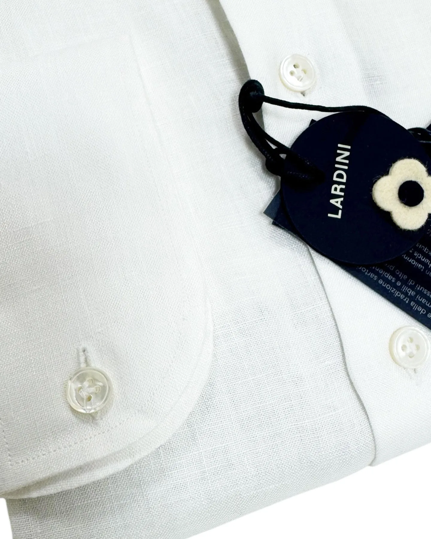 Lardini Linen Shirt White 41 - 16