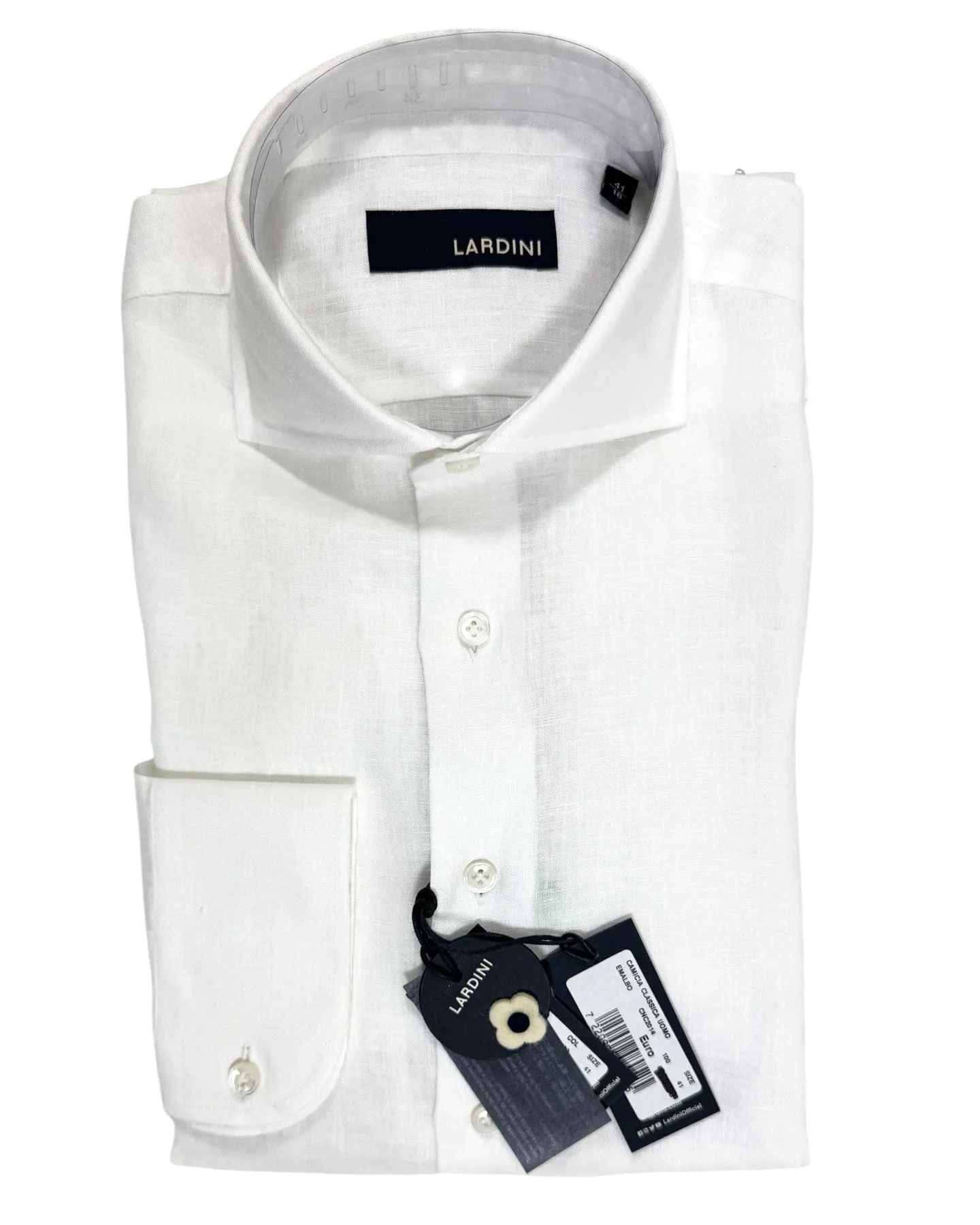 Lardini Linen Shirt White 41 - 16