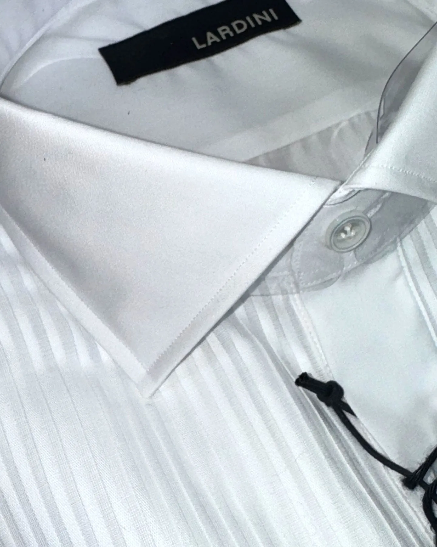 Lardini Tuxedo Shirt White Pleated Front 42 - 16 1/2