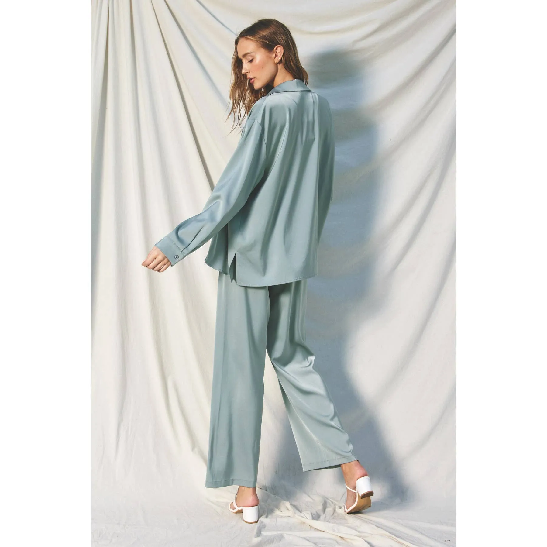 Luna Pants & Shirt Set // Seafoam