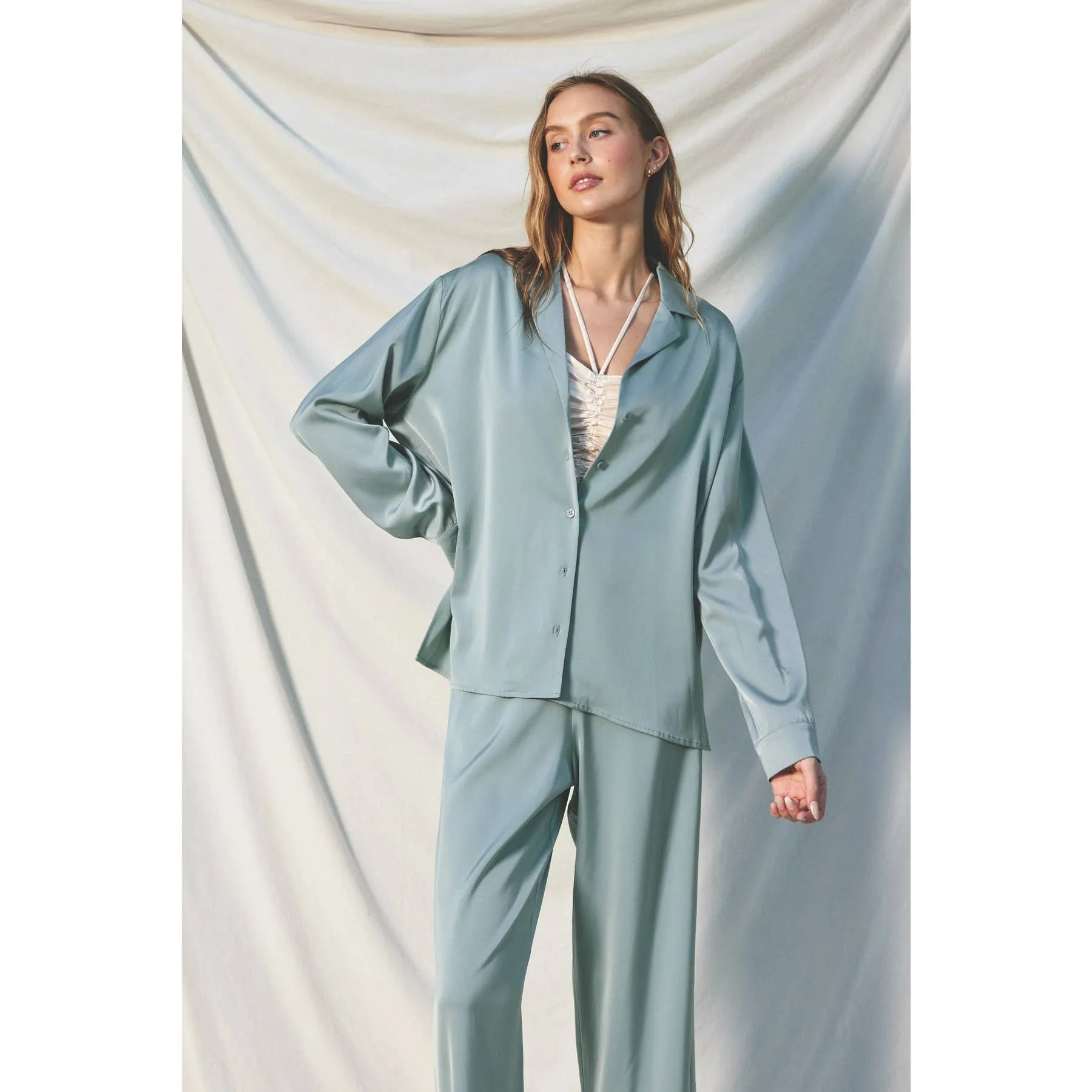 Luna Pants & Shirt Set // Seafoam