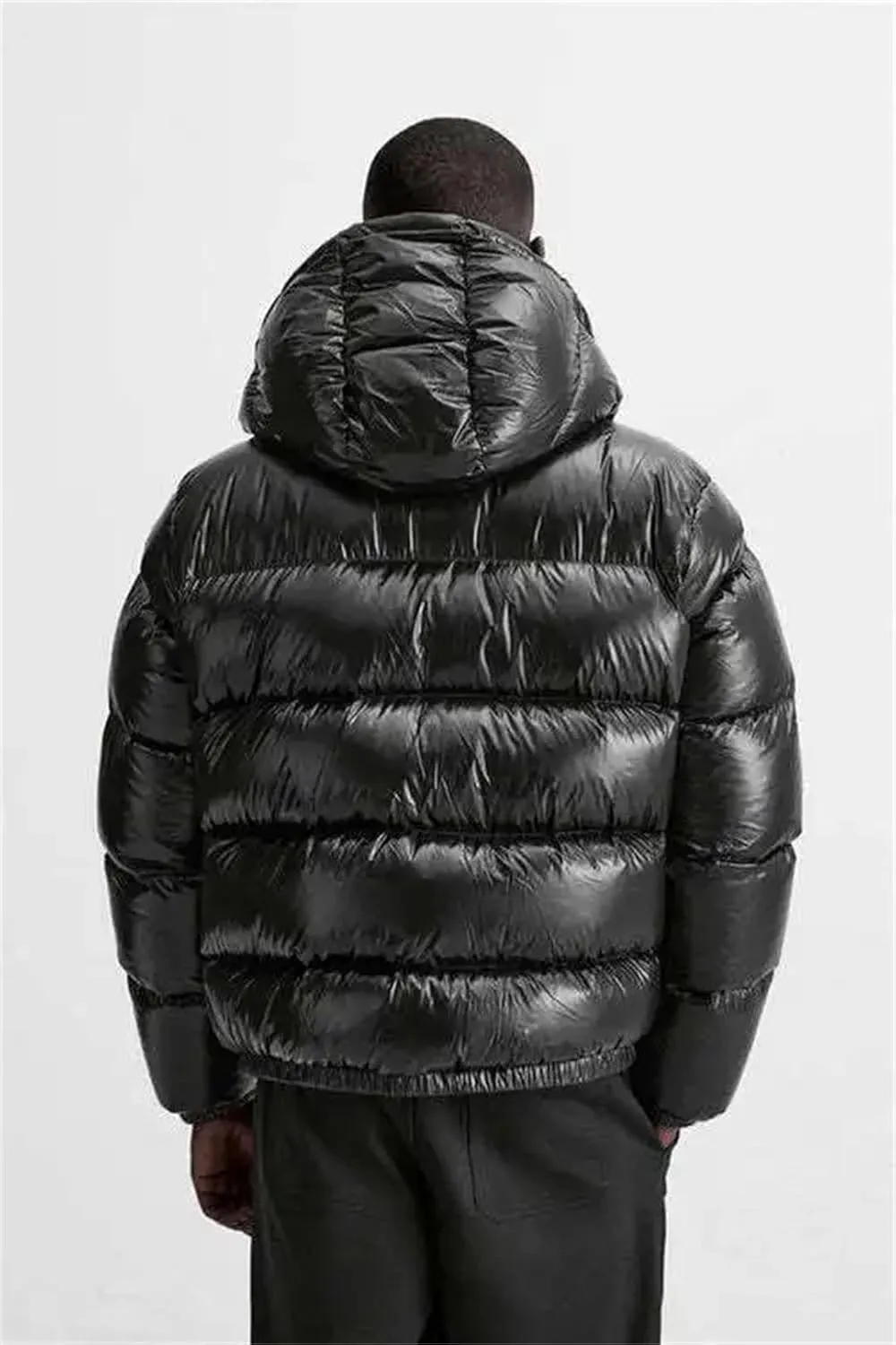 Men's Elegant Padded Coat Hooded Cotton Jacket Casual Fashion Loose Zipper Coat