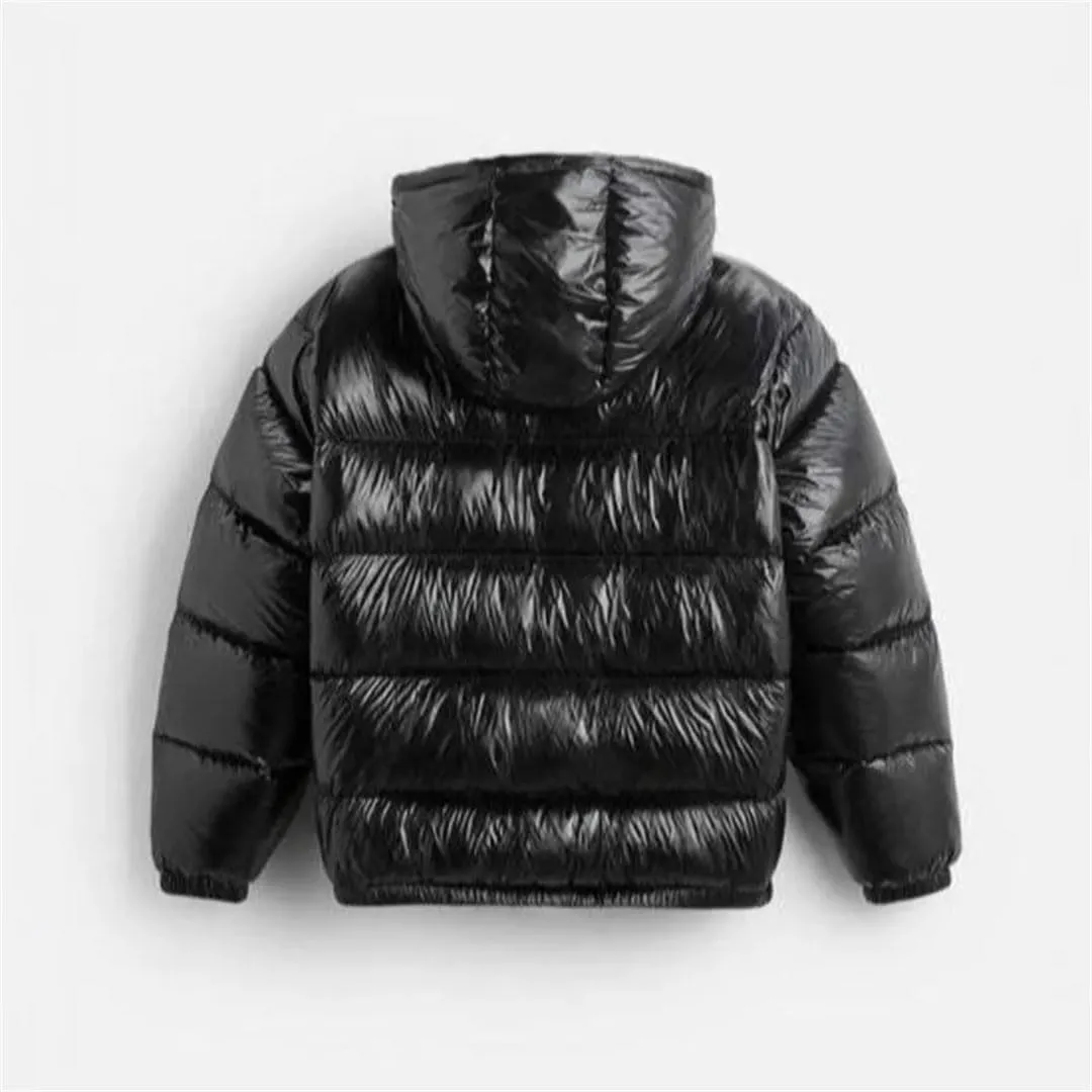 Men's Elegant Padded Coat Hooded Cotton Jacket Casual Fashion Loose Zipper Coat