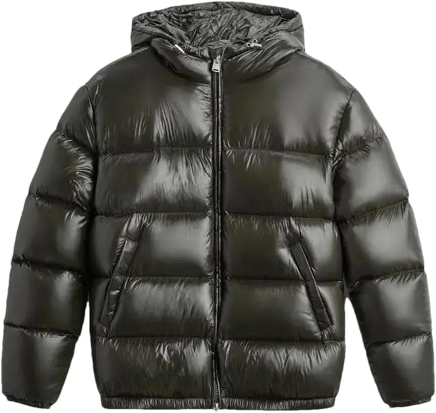 Men's Elegant Padded Coat Hooded Cotton Jacket Casual Fashion Loose Zipper Coat