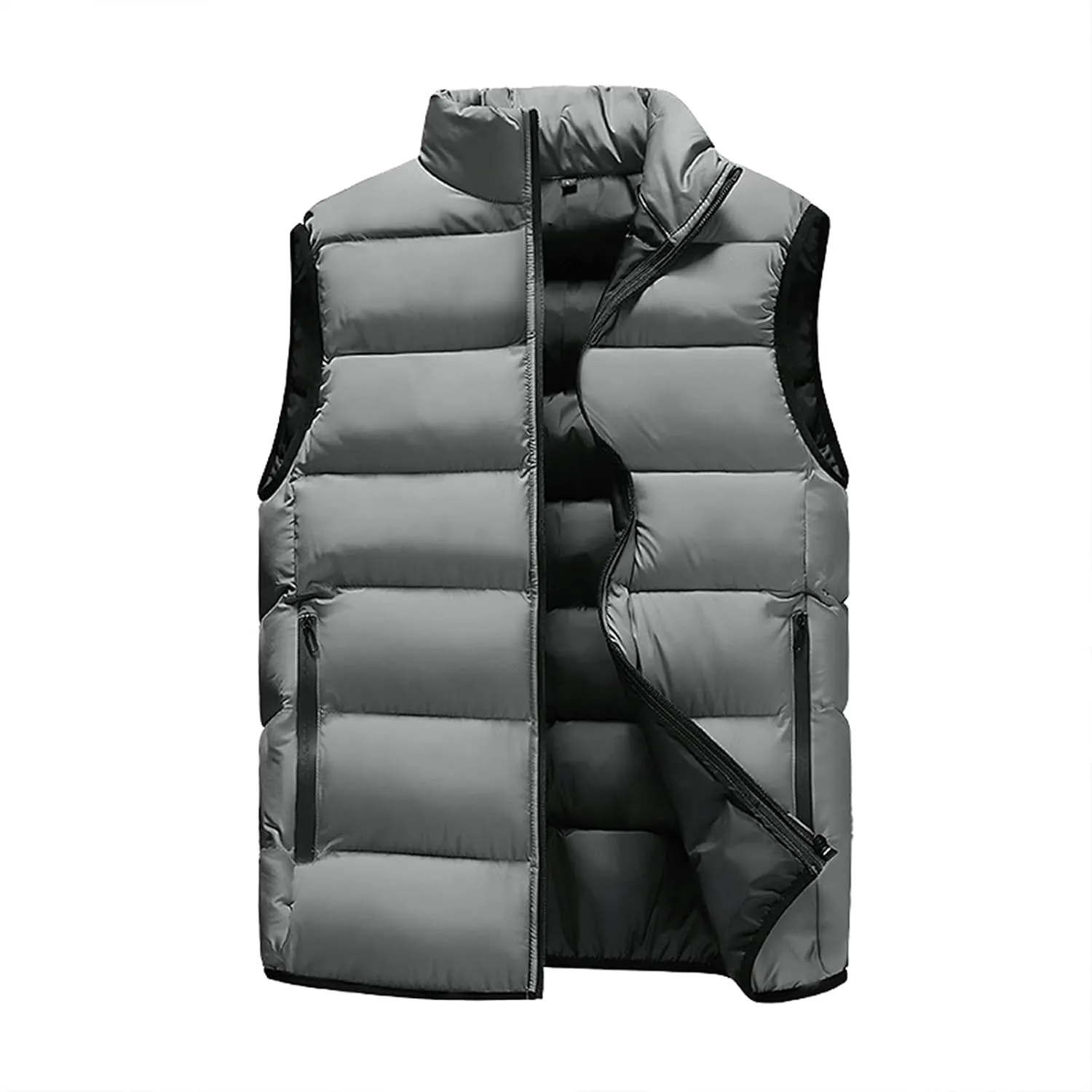Mens Jacket Cotton Vest Winter Thick Sleeveless Male Cotton-Padded Coats Warm Waistcoats Tops Plus Size Veste Homme