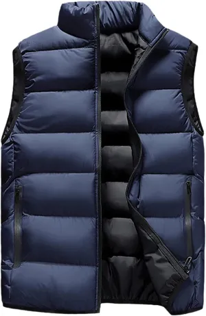 Mens Jacket Cotton Vest Winter Thick Sleeveless Male Cotton-Padded Coats Warm Waistcoats Tops Plus Size Veste Homme