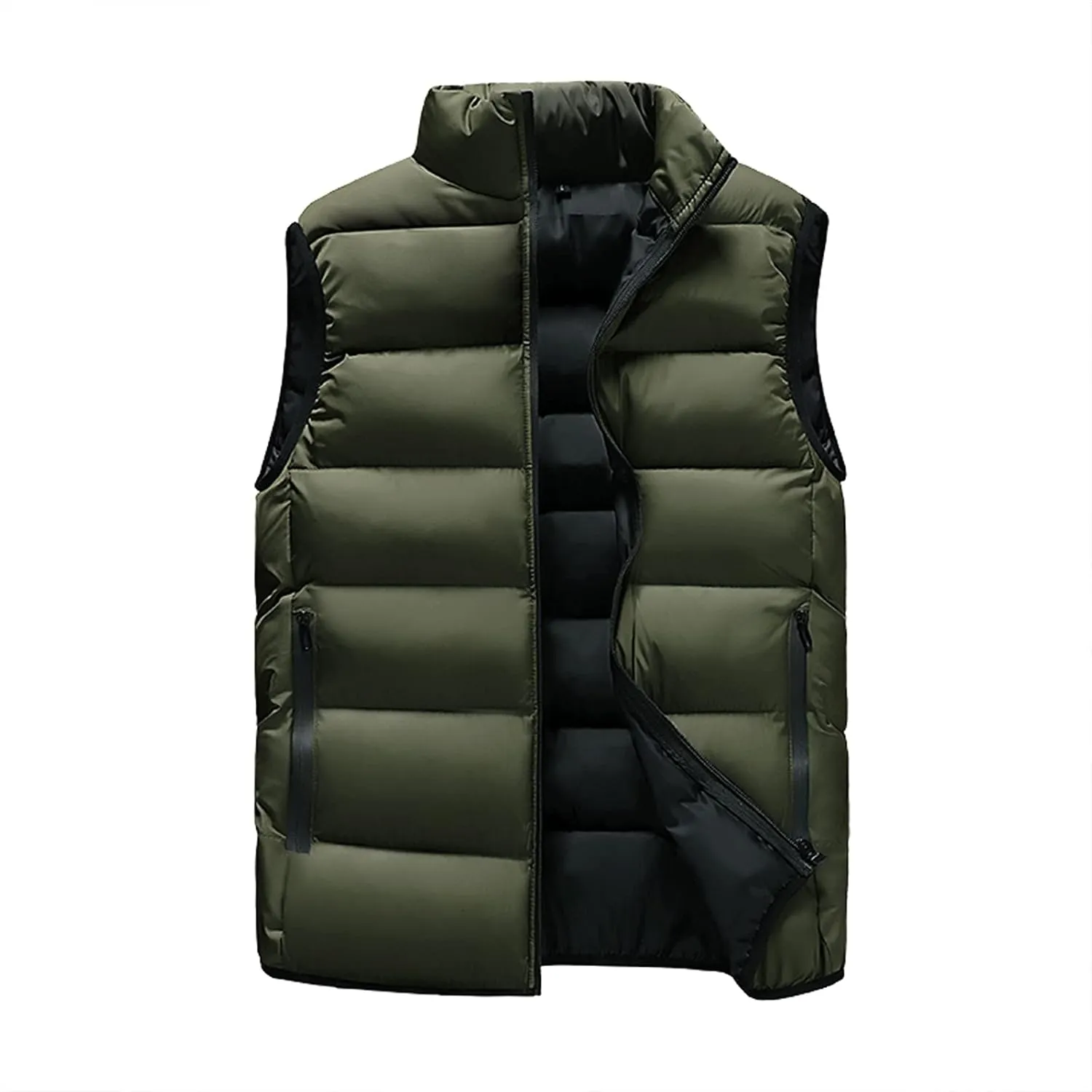 Mens Jacket Cotton Vest Winter Thick Sleeveless Male Cotton-Padded Coats Warm Waistcoats Tops Plus Size Veste Homme
