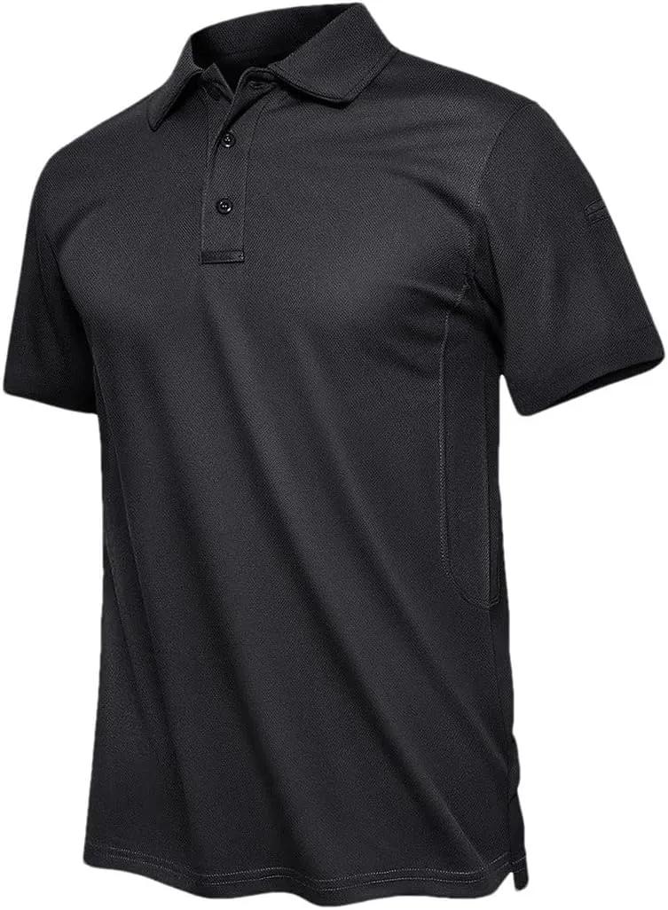 Men's Quick Dry Sports Comfortable T-Shirt Short Sleeve Fit Collared Shirts Comfortable Breathable Tops