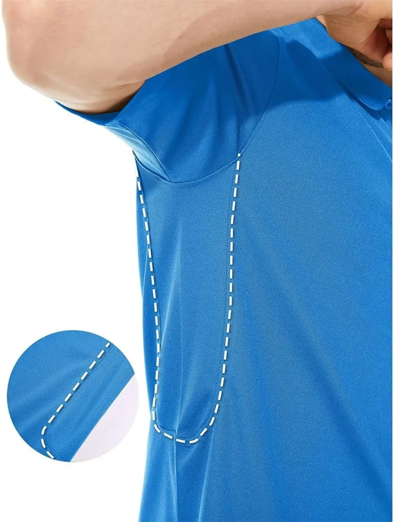 Men's Quick Dry Sports Comfortable T-Shirt Short Sleeve Fit Collared Shirts Comfortable Breathable Tops