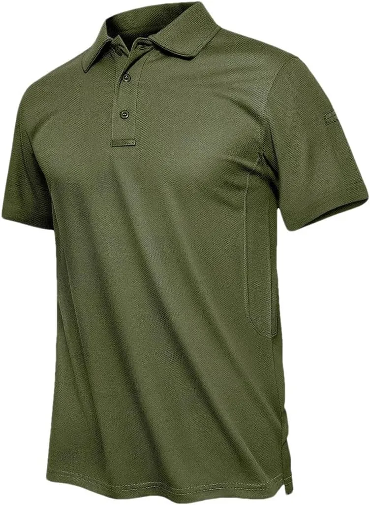 Men's Quick Dry Sports Comfortable T-Shirt Short Sleeve Fit Collared Shirts Comfortable Breathable Tops
