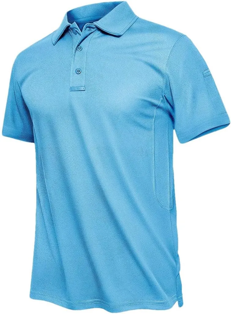 Men's Quick Dry Sports Comfortable T-Shirt Short Sleeve Fit Collared Shirts Comfortable Breathable Tops