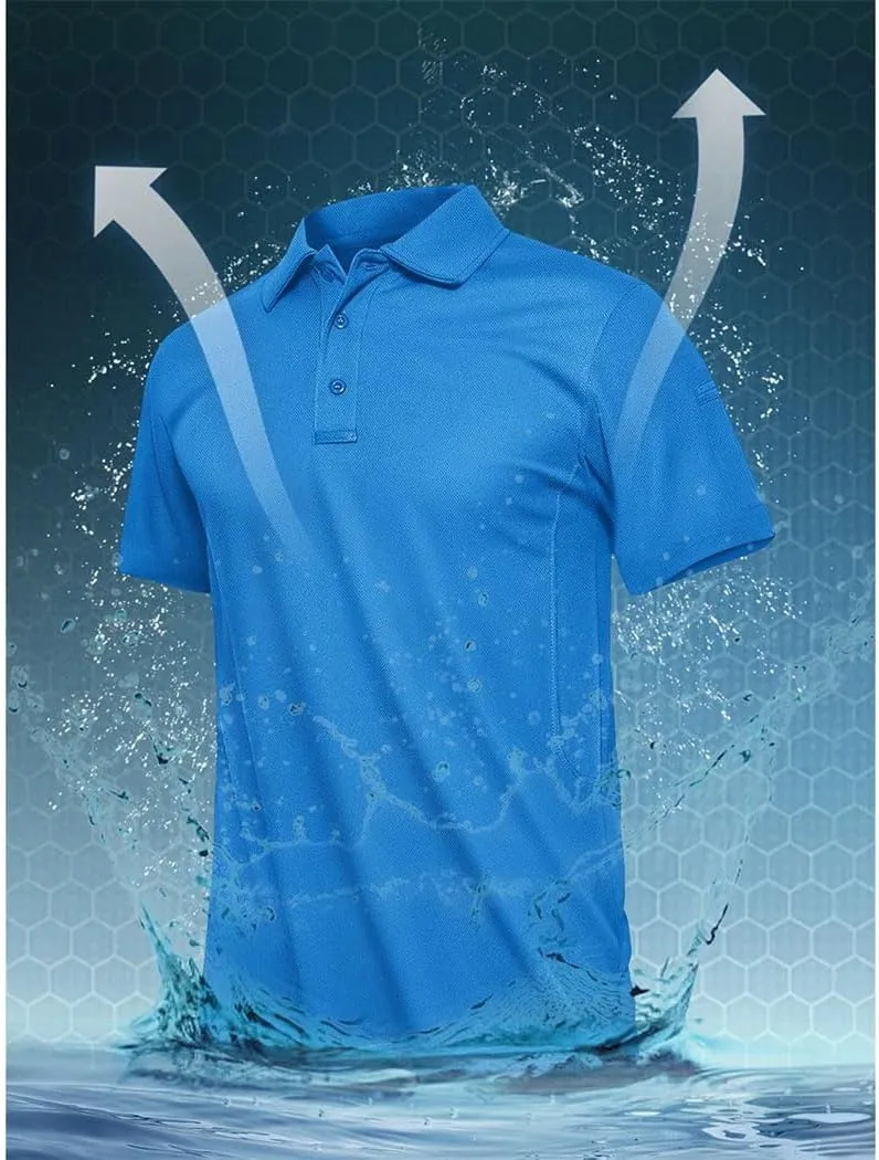 Men's Quick Dry Sports Comfortable T-Shirt Short Sleeve Fit Collared Shirts Comfortable Breathable Tops