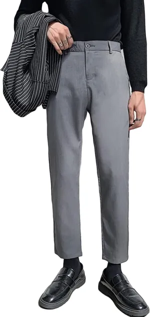 Men's Slim-Fit Casual Stretch Khaki Pant Classic Flat Front Stretch Solid Chino Deck Pant Relaxed Cargo Pant