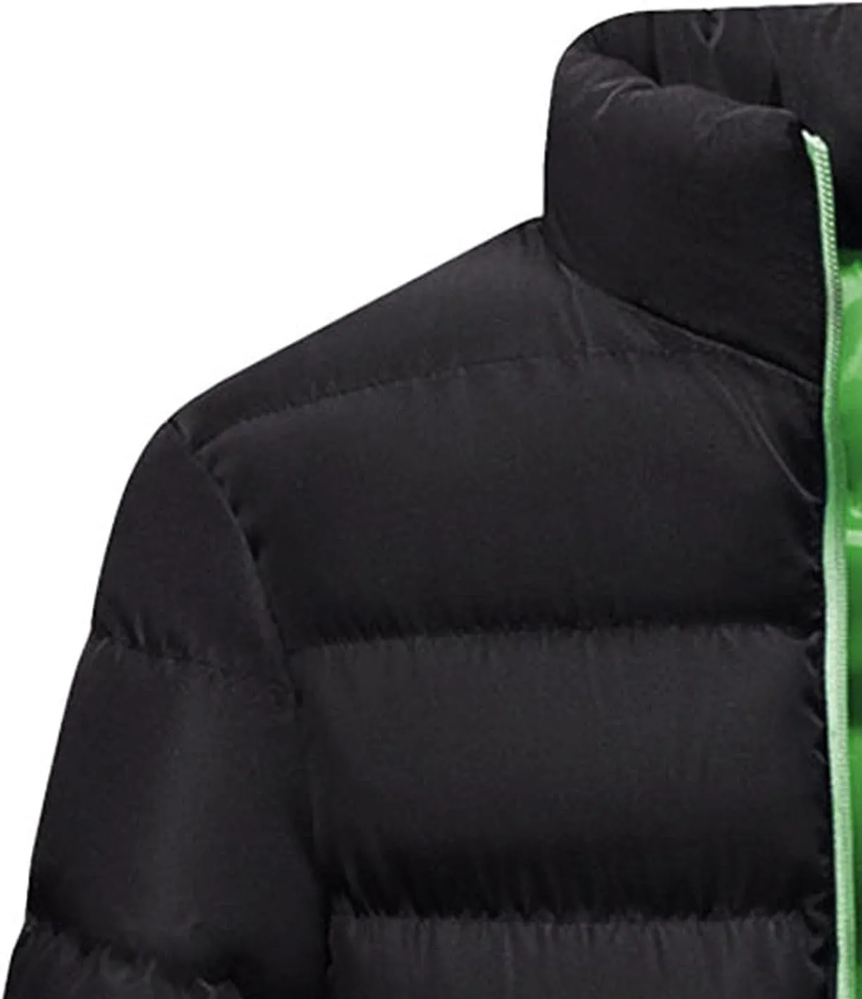 Men's Slim Fit Winter Jacket Winter Warm Zipper Stand Collar Jacket Male Thicken Parka Quilted Cotton-Padded Coats