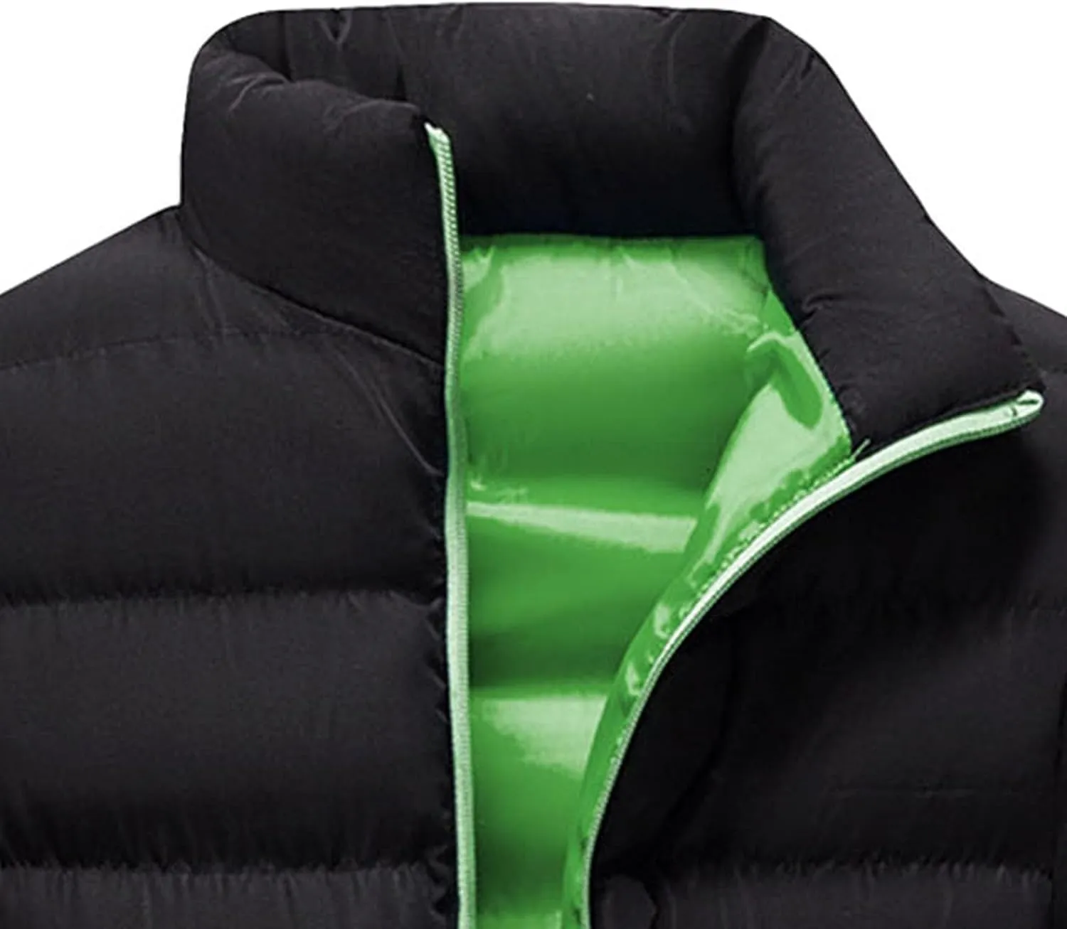 Men's Slim Fit Winter Jacket Winter Warm Zipper Stand Collar Jacket Male Thicken Parka Quilted Cotton-Padded Coats