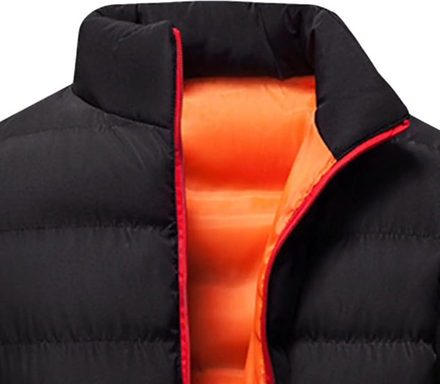 Men's Slim Fit Winter Jacket Winter Warm Zipper Stand Collar Jacket Male Thicken Parka Quilted Cotton-Padded Coats