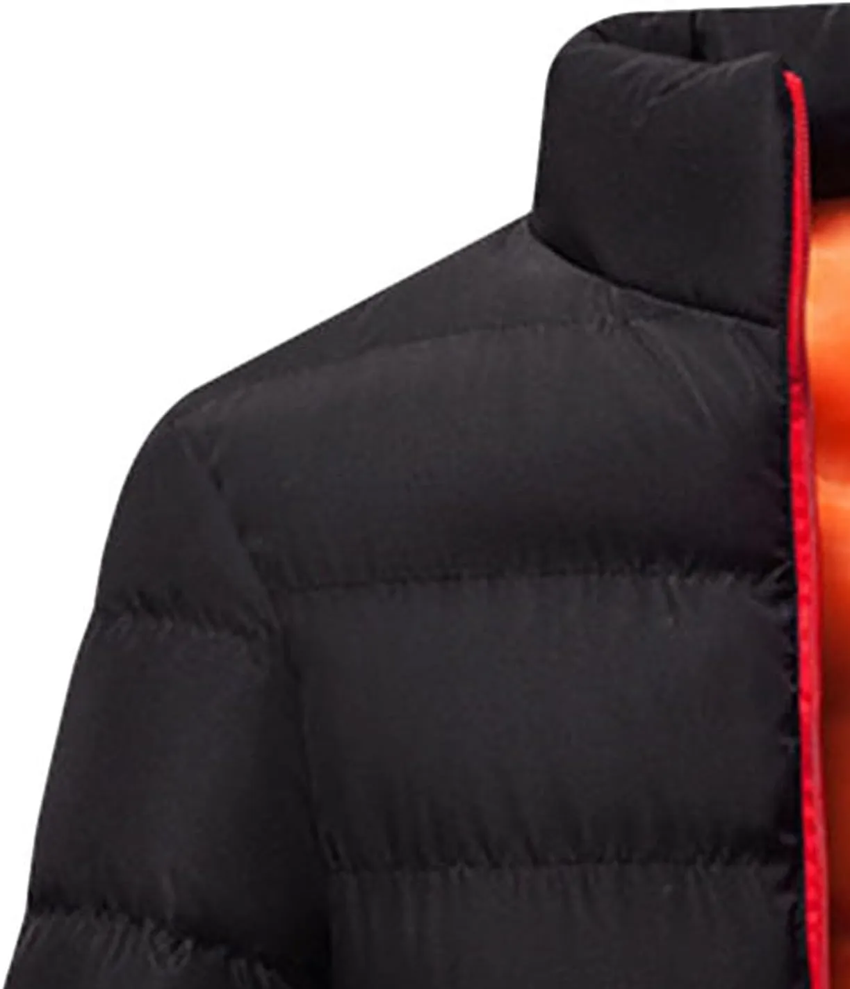Men's Slim Fit Winter Jacket Winter Warm Zipper Stand Collar Jacket Male Thicken Parka Quilted Cotton-Padded Coats