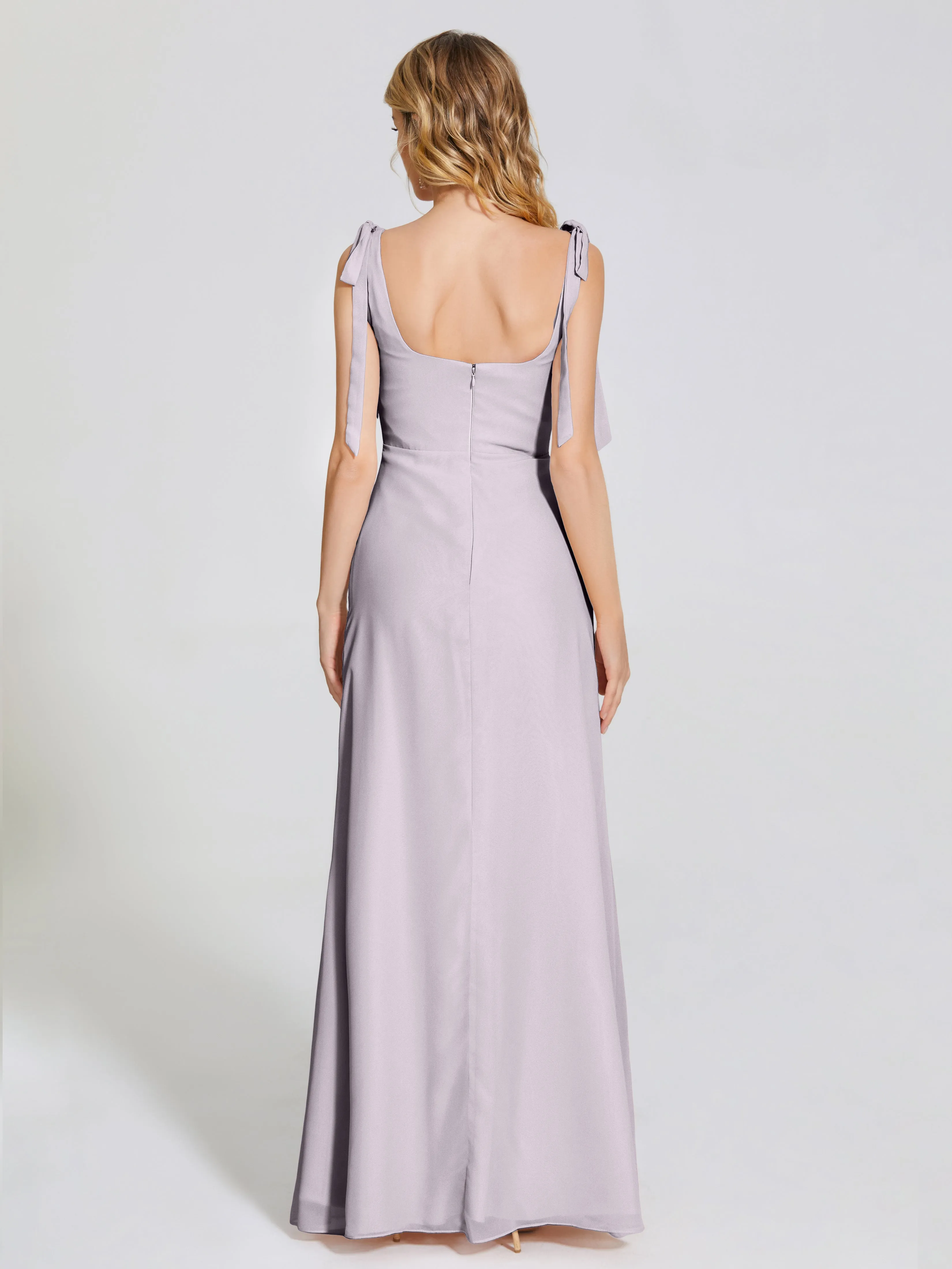 Michelle Elegant Square Neckline Chiffon Bridesmaid Dresses