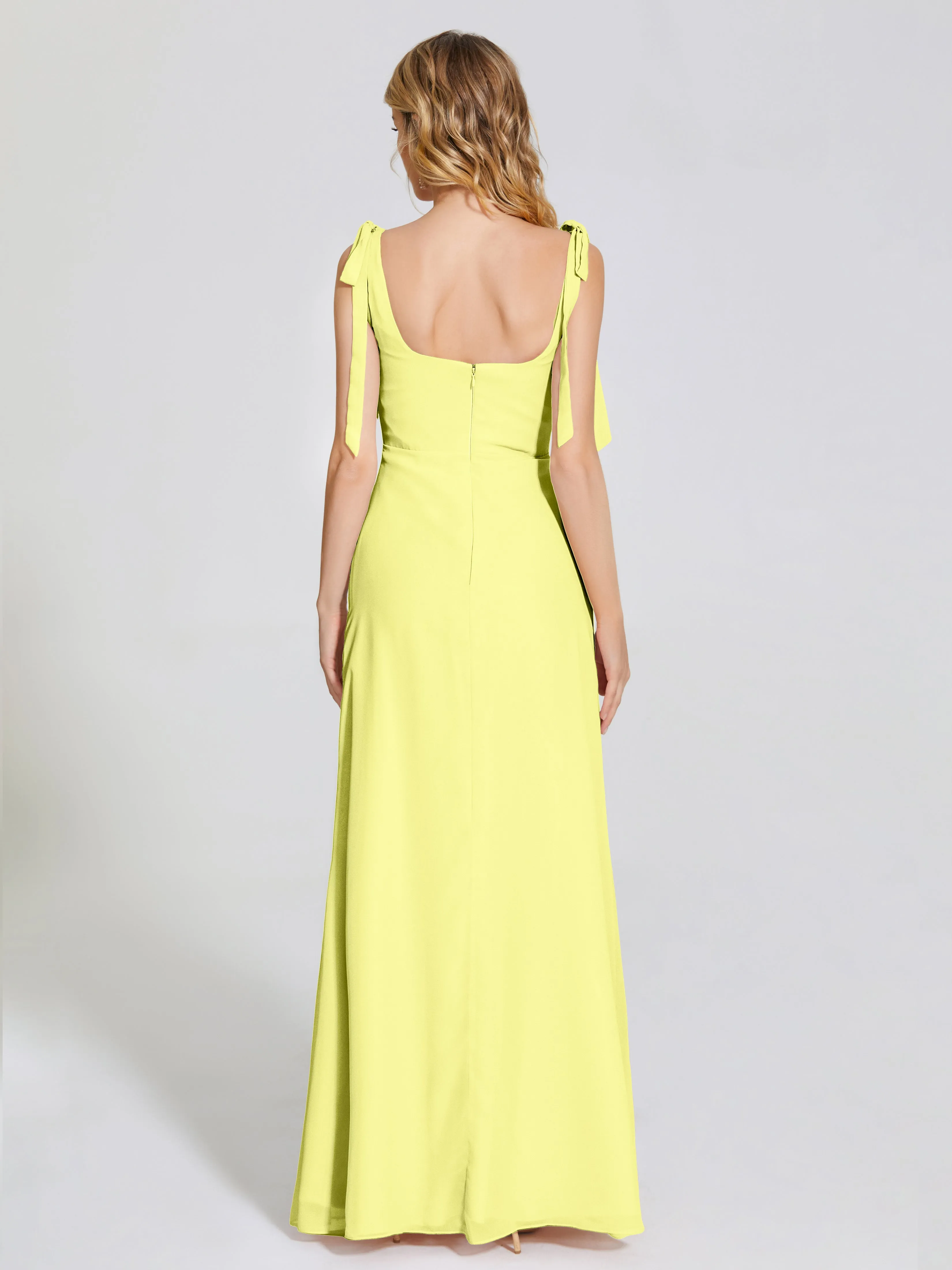 Michelle Elegant Square Neckline Chiffon Bridesmaid Dresses