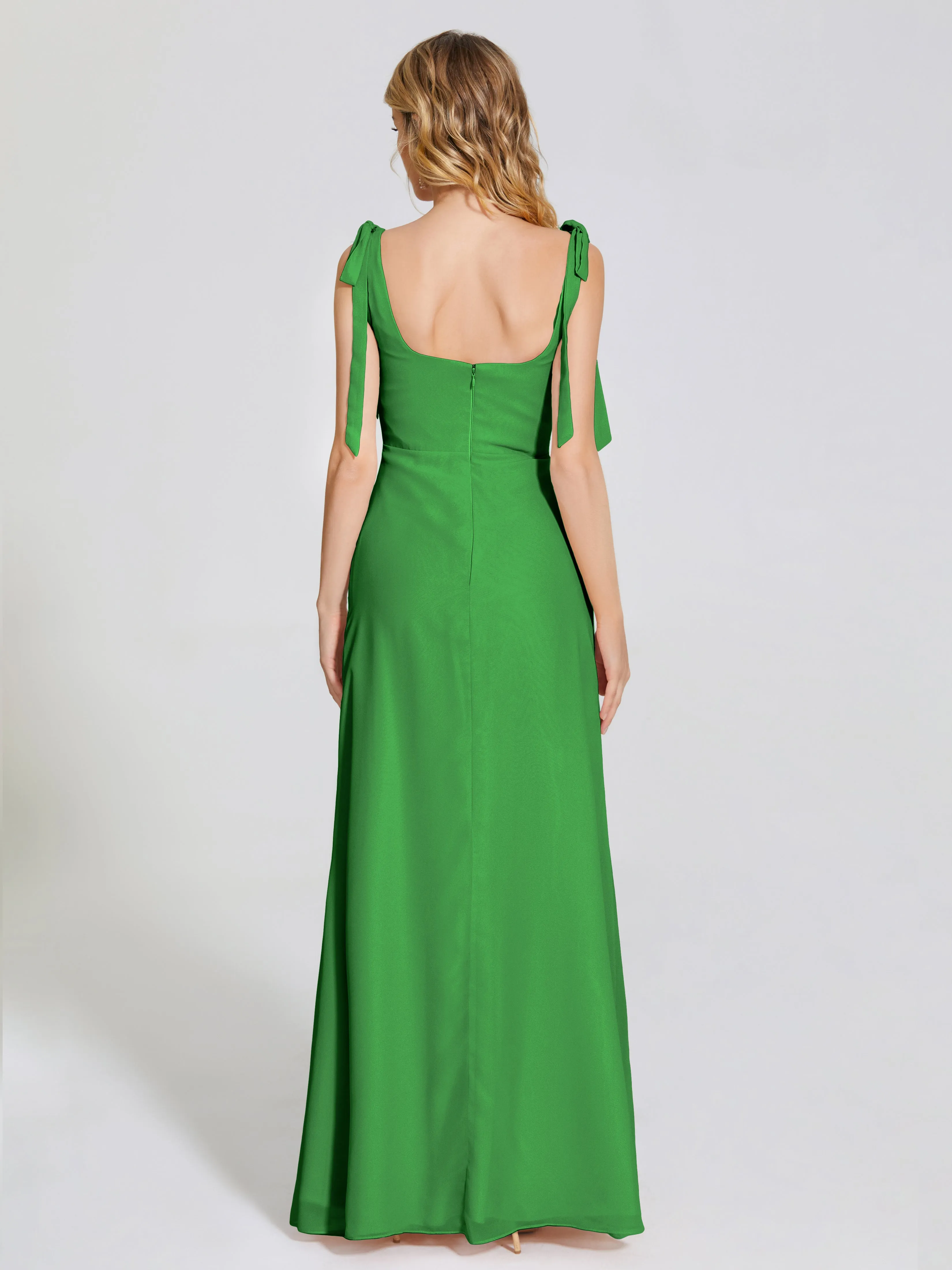 Michelle Elegant Square Neckline Chiffon Bridesmaid Dresses
